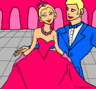Dibujo Princesa y príncipe en el baile pintado por rosangel