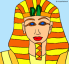 Dibujo Tutankamon pintado por Helen-Diaz