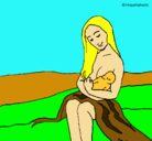 Dibujo Madre con su bebe pintado por 23duna