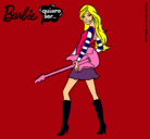 Dibujo Barbie la rockera pintado por guandila