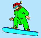 Dibujo Snowboard pintado por russell