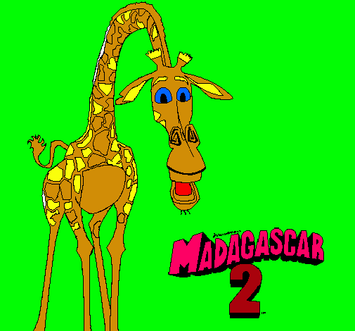 Dibujo Madagascar 2 Melman pintado por pieer
