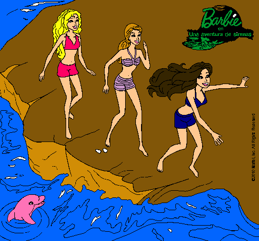 Barbie y sus amigas en la playa