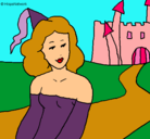 Dibujo Princesa y castillo pintado por nadiayshere