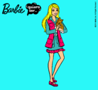 Dibujo Barbie con un gatito pintado por dragon2012