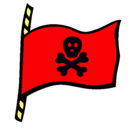 Dibujo Bandera pirata pintado por ironman
