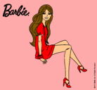 Dibujo Barbie sentada pintado por reina134