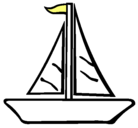 Dibujo Barco velero pintado por petardo