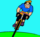 Dibujo Ciclista con gorra pintado por miguel68