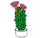 Dibujo Cactus con flores pintado por cactus