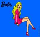 Dibujo Barbie sentada pintado por choni