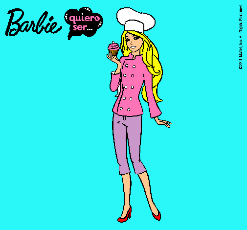 Dibujo Barbie de chef pintado por Vannessa