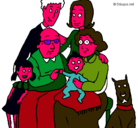 Dibujo Familia pintado por quirodani