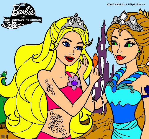 Barbie se despiede de la reina sirena