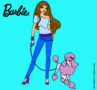 Dibujo Barbie con look moderno pintado por mariacat