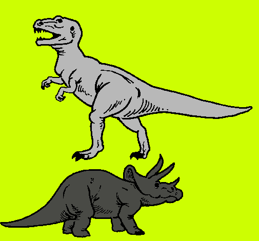 Triceratops y tiranosaurios rex