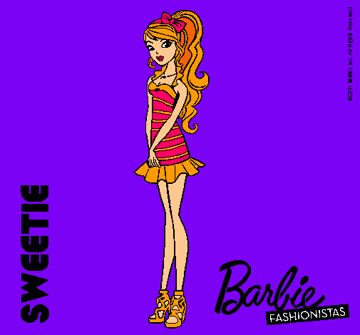 Dibujo Barbie Fashionista 6 pintado por anddy
