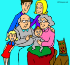 Dibujo Familia pintado por sierra