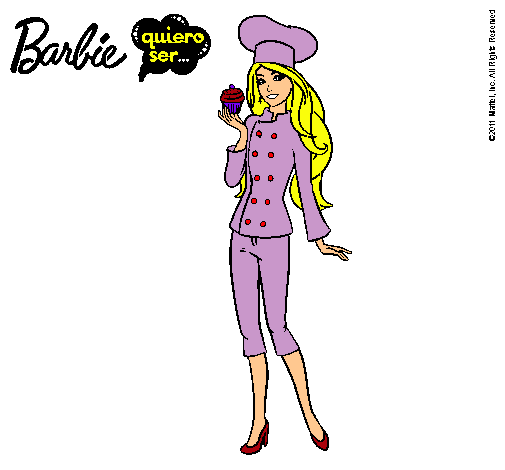 Dibujo Barbie de chef pintado por beatris