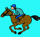 Dibujo Carrera de caballos pintado por wippo