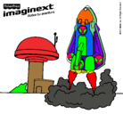 Dibujo Imaginext 8 pintado por coete