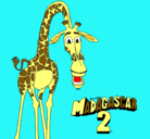 Dibujo Madagascar 2 Melman pintado por esealle