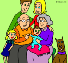 Dibujo Familia pintado por llanos