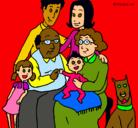 Dibujo Familia pintado por alyna_bela