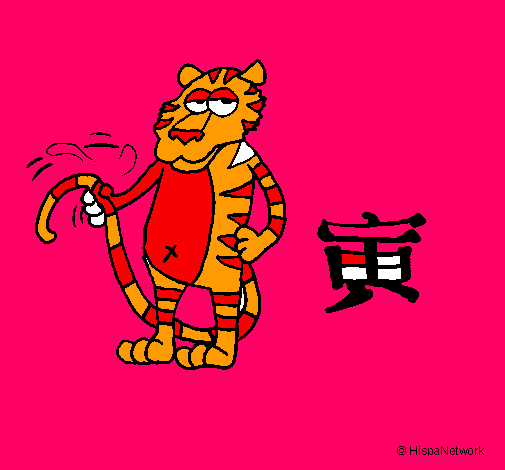 Dibujo Tigre pintado por diananana