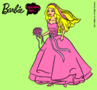 Dibujo Barbie vestida de novia pintado por Martina100