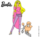Dibujo Barbie con look moderno pintado por donova
