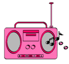 Dibujo Radio cassette 2 pintado por yerly