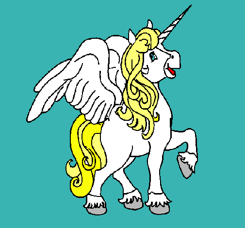 Unicornio con alas