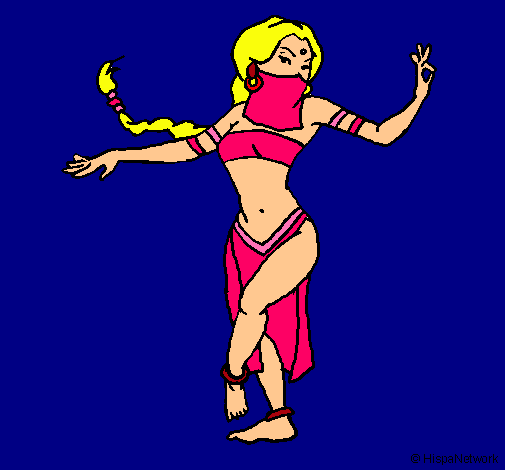 Dibujo Princesa mora bailando pintado por kmy-maura