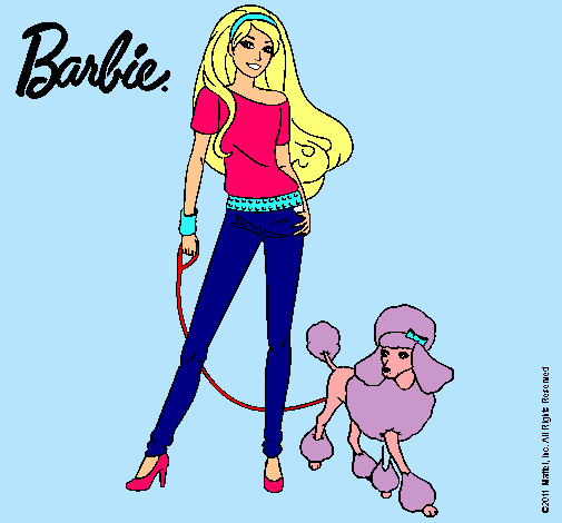 Dibujo Barbie con look moderno pintado por zu-star