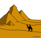 Dibujo Paisaje con pirámides pintado por pppo