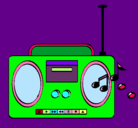 Dibujo Radio cassette 2 pintado por music325104