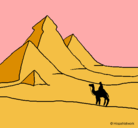 Dibujo Paisaje con pirámides pintado por martaaaa
