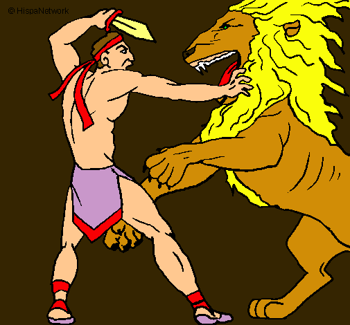 Gladiador contra león