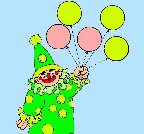 Payaso con globos