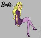 Dibujo Barbie sentada pintado por zu-star