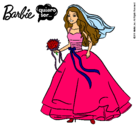 Dibujo Barbie vestida de novia pintado por kelly-pinina