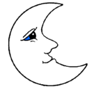 Dibujo Luna pintado por chari