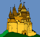 Dibujo Castillo medieval pintado por Picaso