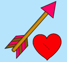 Dibujo Flecha y corazón pintado por zu-star