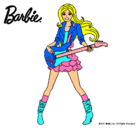 Dibujo Barbie guitarrista pintado por tulema
