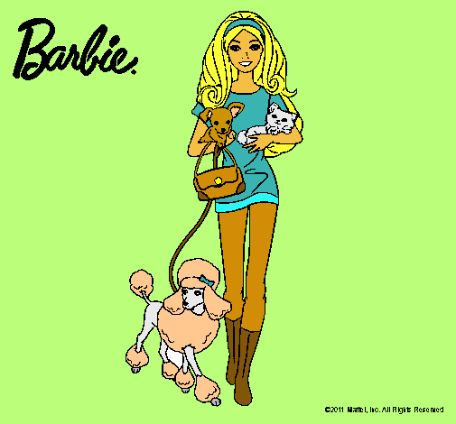 Barbie con sus mascotas