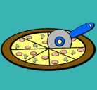 Dibujo Pizza pintado por hestrella