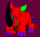 Dibujo Rinoceronte II pintado por furioso
