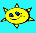 Dibujo Sol sonriente pintado por camiZALDA